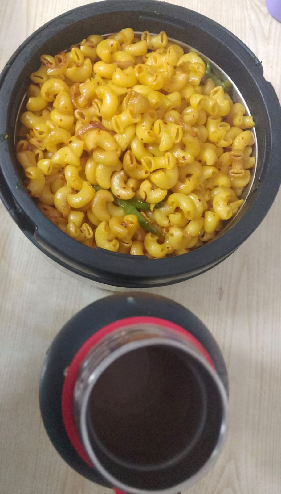Fresh pasta and tea